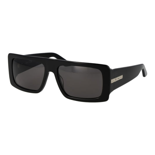 GCDS Unisex Black Acetate Sunglasses – Grey Lenses, Full-Rim Design