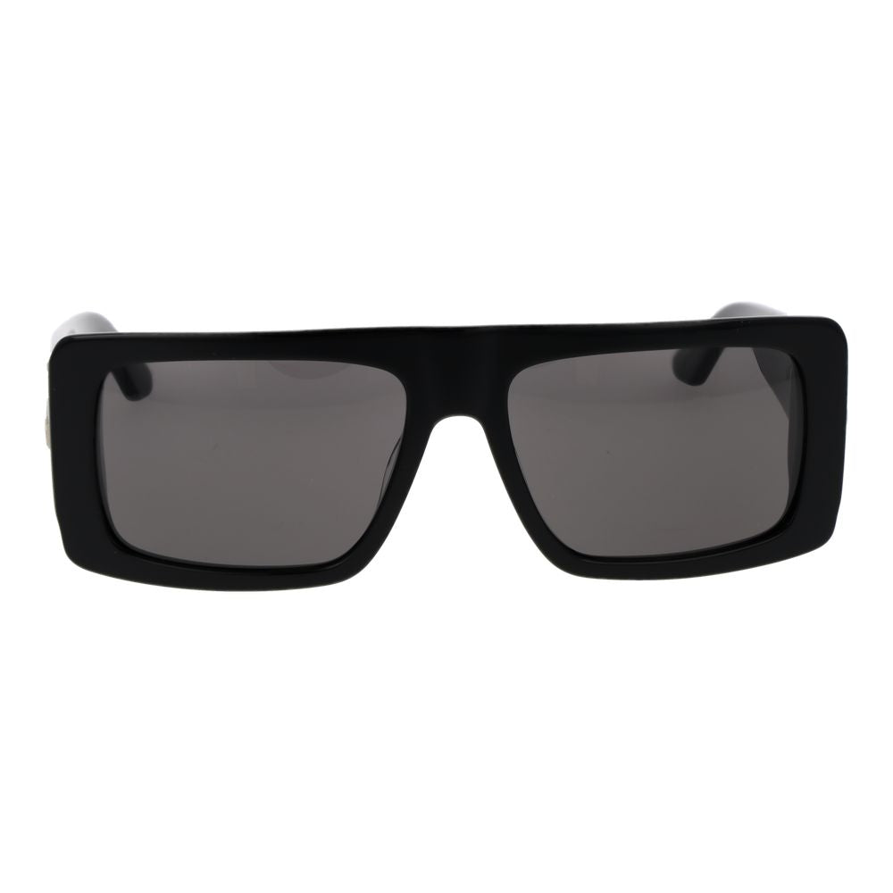 GCDS Unisex Black Acetate Sunglasses – Grey Lenses, Full-Rim Design