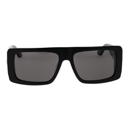 GCDS Unisex Black Acetate Sunglasses – Grey Lenses, Full-Rim Design