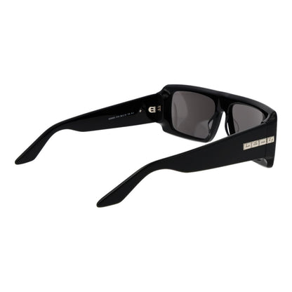 GCDS Unisex Black Acetate Sunglasses – Grey Lenses, Full-Rim Design