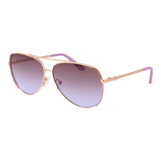 Guess Women’s Sunglasses – Rose Gold Aviator Frame, Rose Gradient Lenses