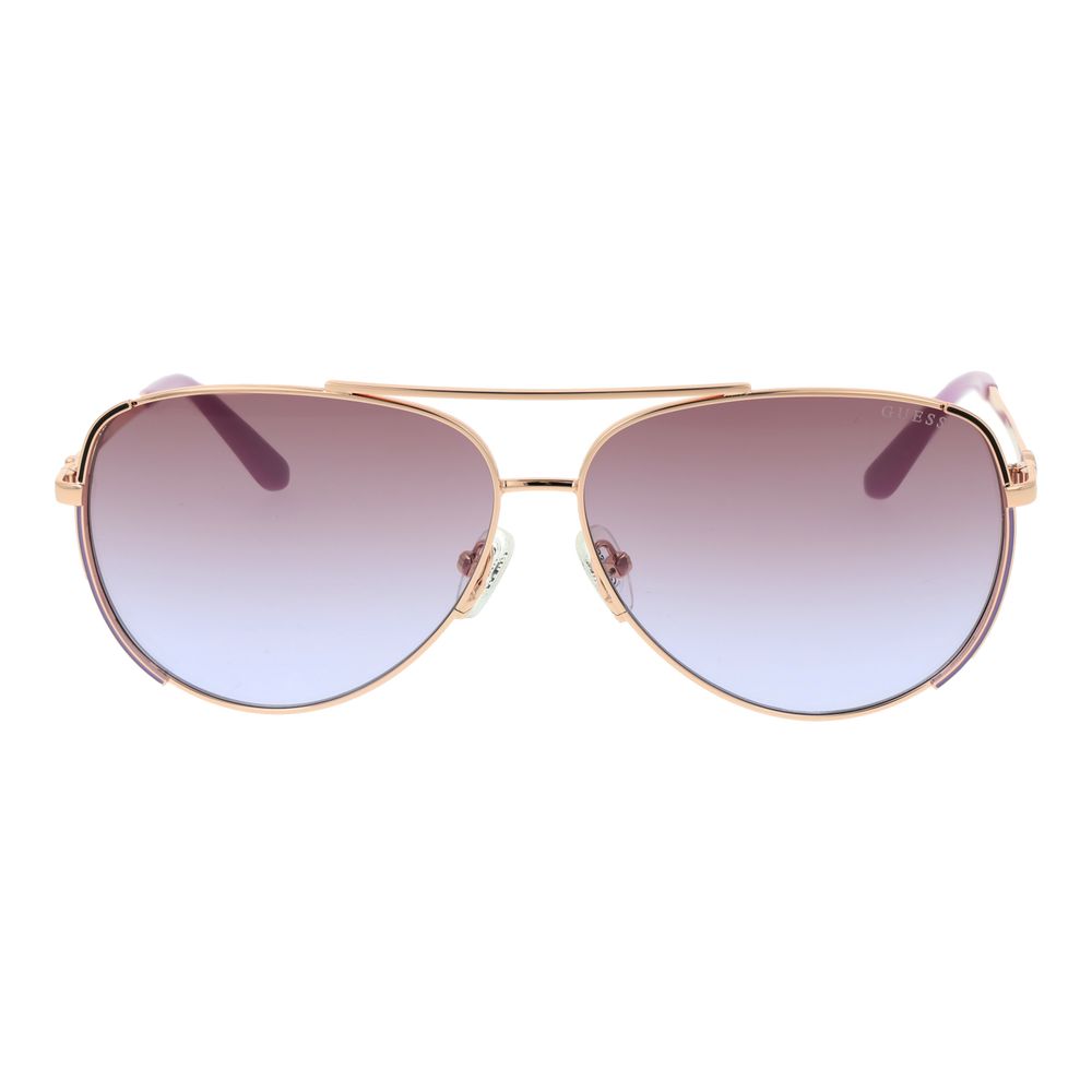 Guess Women’s Sunglasses – Rose Gold Aviator Frame, Rose Gradient Lenses