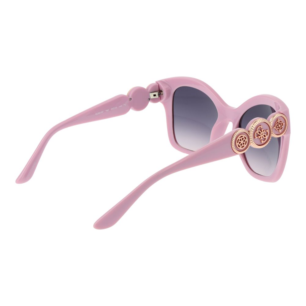 Guess Women’s Sunglasses – Rose Full-Rim Frame, Purple Gradient Lenses