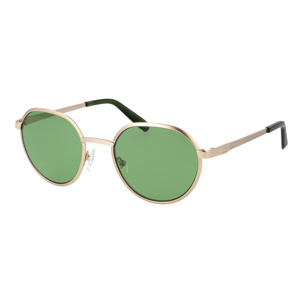 Guess Men’s Sunglasses – Gold Round Frame, Green Lenses