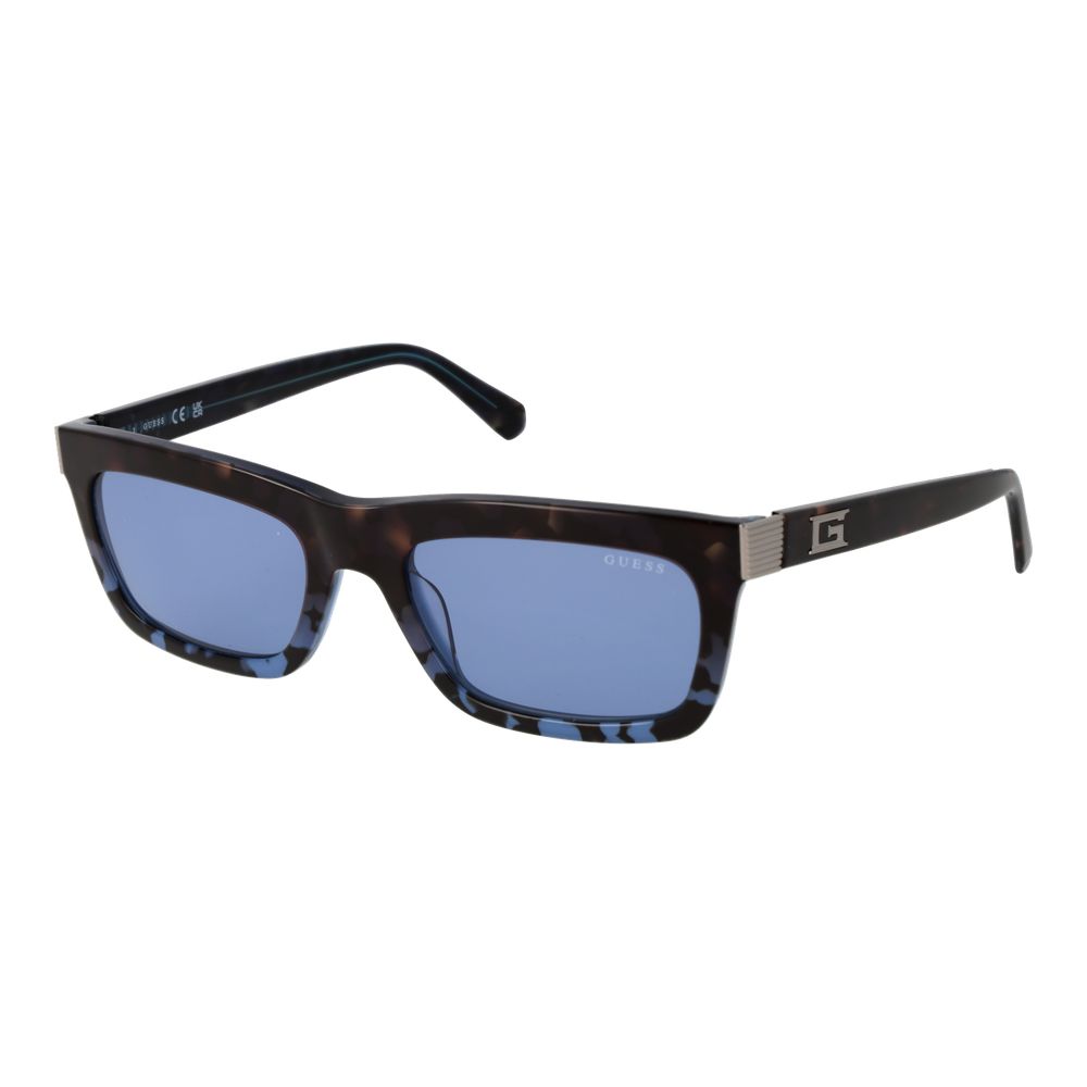 Guess Men’s Sunglasses – Blue Rectangle Frame, Blue Lenses