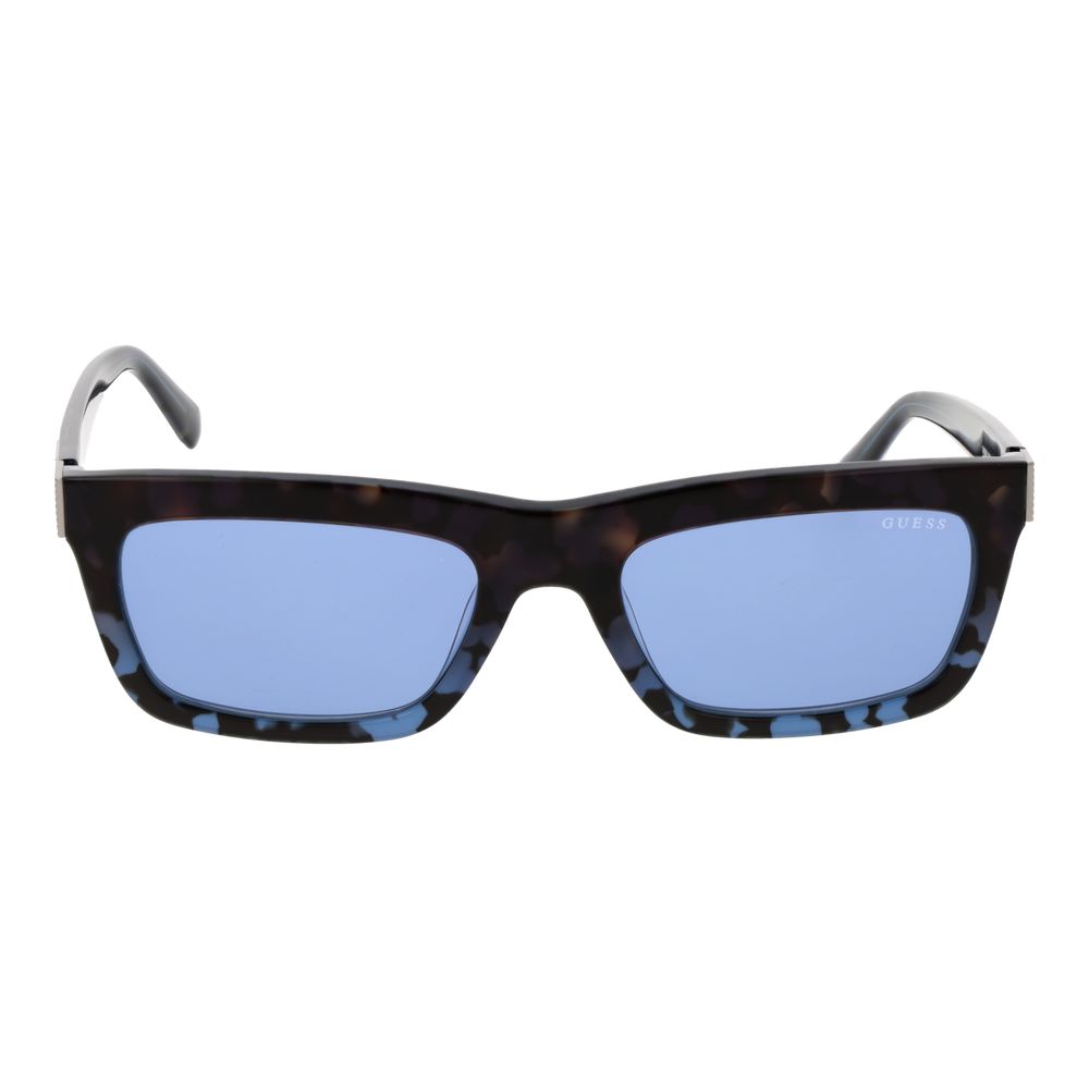 Guess Men’s Sunglasses – Blue Rectangle Frame, Blue Lenses