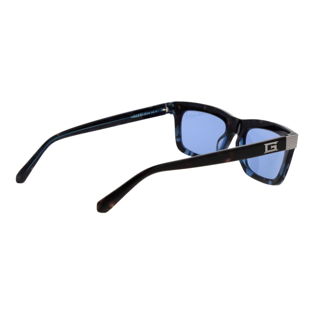 Guess Men’s Sunglasses – Blue Rectangle Frame, Blue Lenses