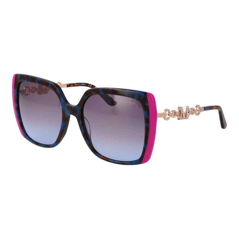 Marciano by Guess Women’s Sunglasses – Multicolor Square Frame, Purple Gradient Lenses