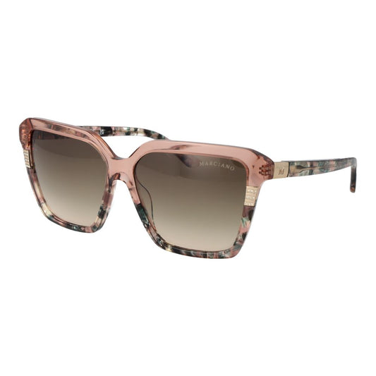 Marciano by Guess Women’s Sunglasses – Coral Square Frame, Olive Gradient Lenses
