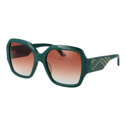 Marciano by Guess Women's Sunglasses – Turquoise Square Frame, Brown Gradient Lenses