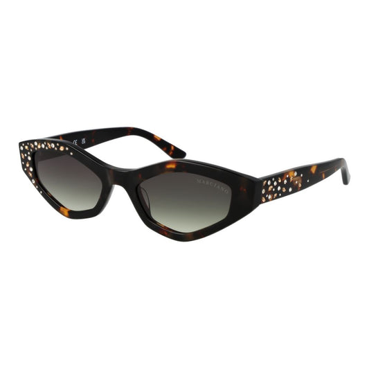 Marciano by Guess Women’s Sunglasses – Brown Rectangle Frame, Green Gradient Lenses
