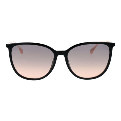 Max & Co Women's Sunglasses – Black Round Frame, Rose Gradient Lenses