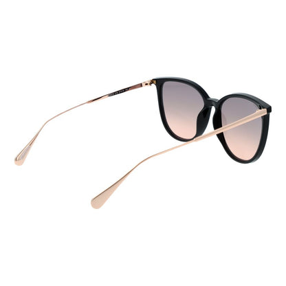 Max & Co Women's Sunglasses – Black Round Frame, Rose Gradient Lenses