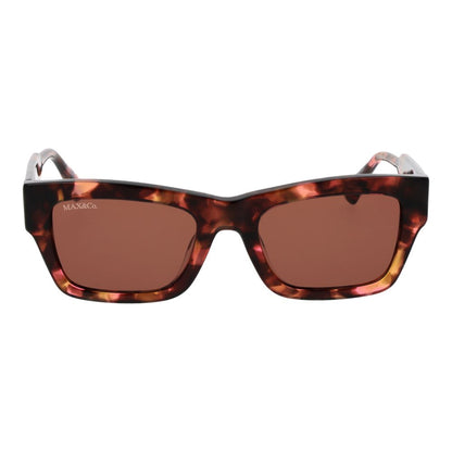 Max & Co Women’s Sunglasses – Multicolor Acetate Frame, Brown Lenses