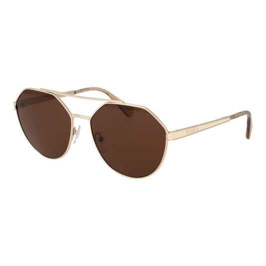 Max & Co Women’s Sunglasses – Gold Metal Frame, Brown Lenses