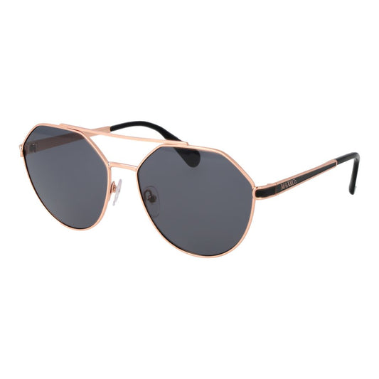 Max & Co Women’s Sunglasses – Rose Gold Full-Rim Frame, Grey Lenses