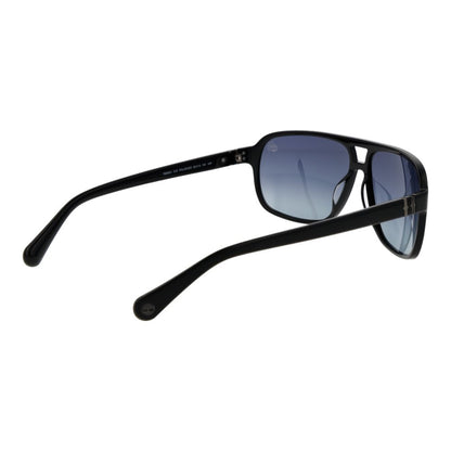Timberland Men’s Sunglasses – Black Aviator Frame, Grey Polarized Lenses