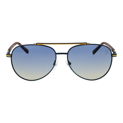 Timberland Men’s Sunglasses – Blue Metal Frame, Grey Polarized Lenses