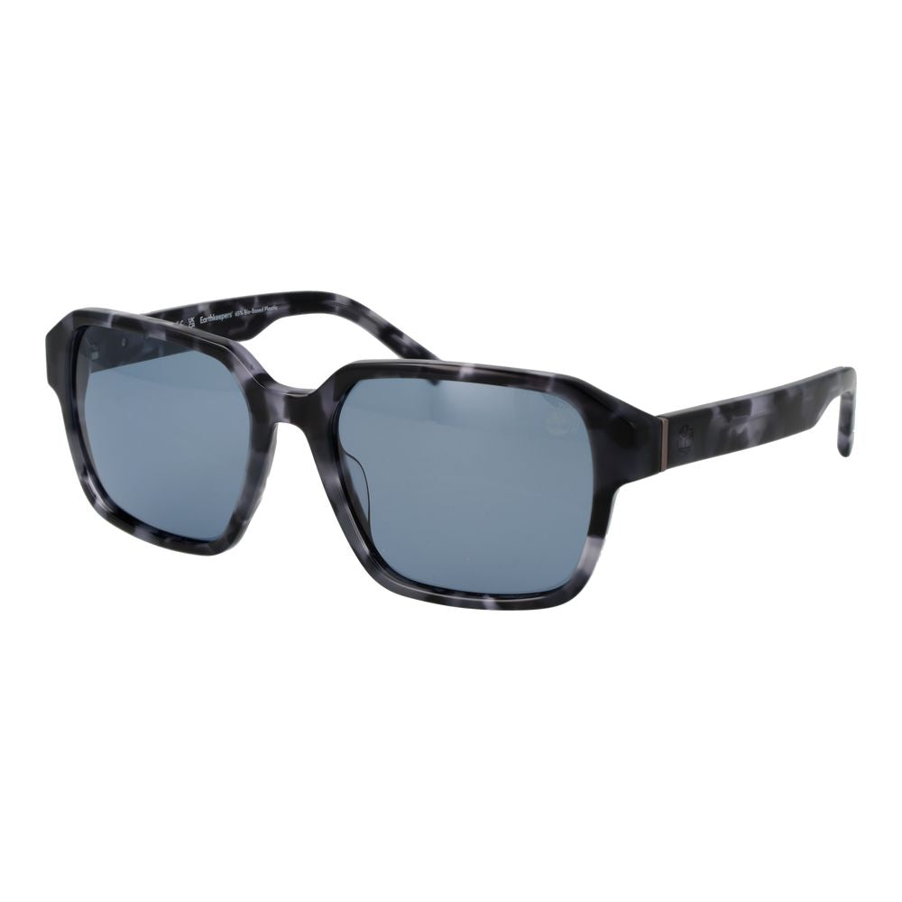 Timberland Men’s Sunglasses – Grey Square Frame, Blue Lenses