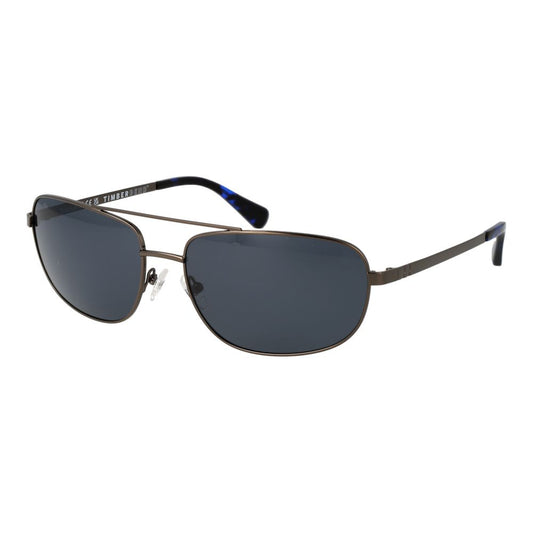 Timberland Men’s Sunglasses – Grey Metal Frame, Polarized Lenses