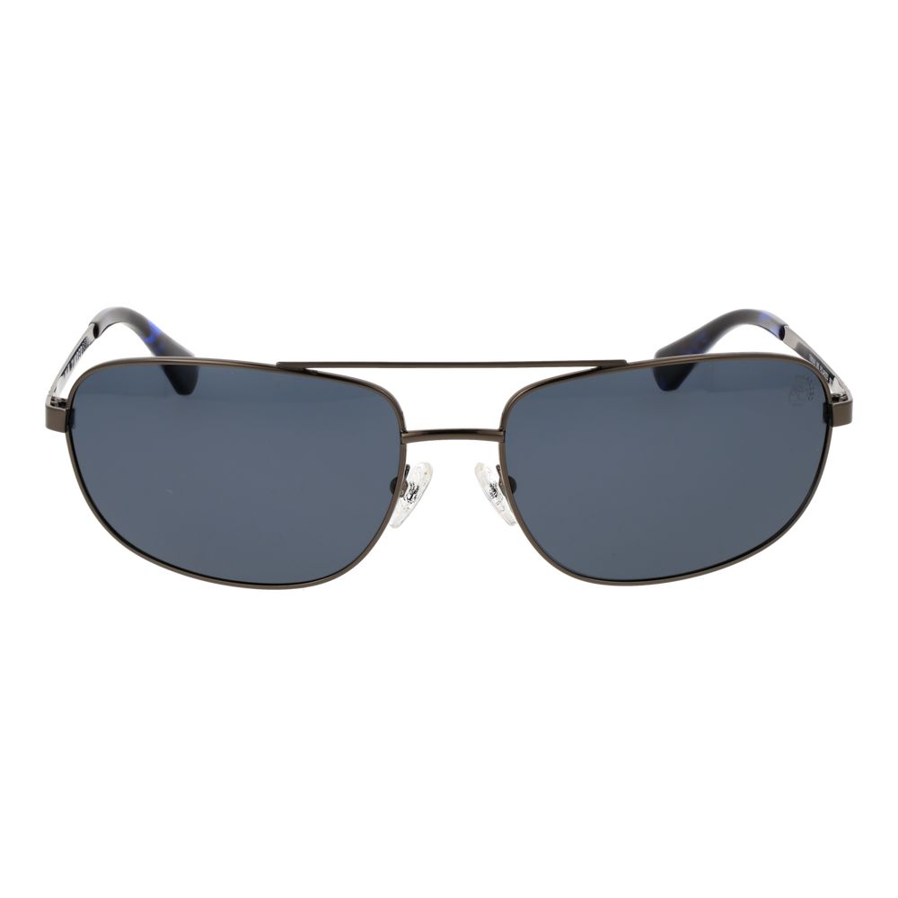 Timberland Men’s Sunglasses – Grey Metal Frame, Polarized Lenses