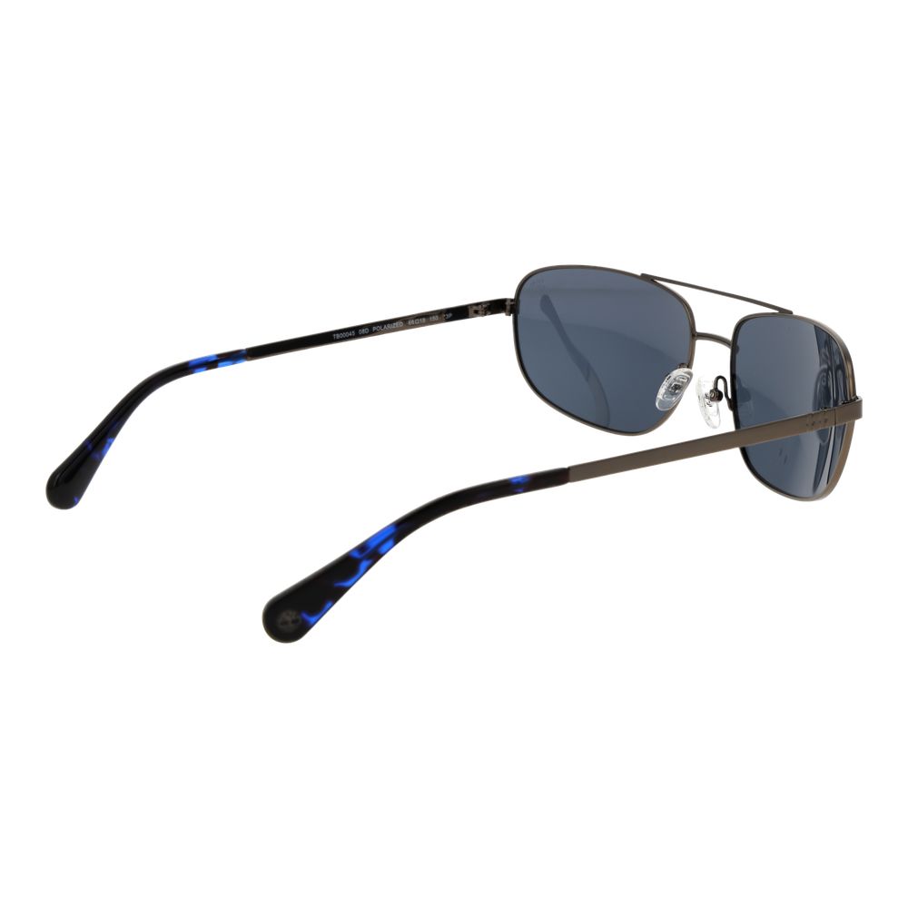 Timberland Men’s Sunglasses – Grey Metal Frame, Polarized Lenses