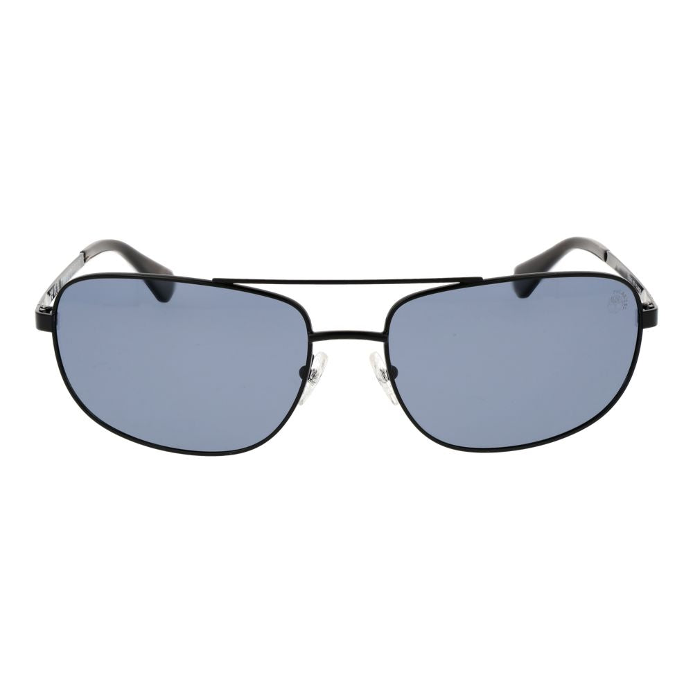 Timberland Men’s Sunglasses – Black Aviator Frame, Grey Polarized Lenses