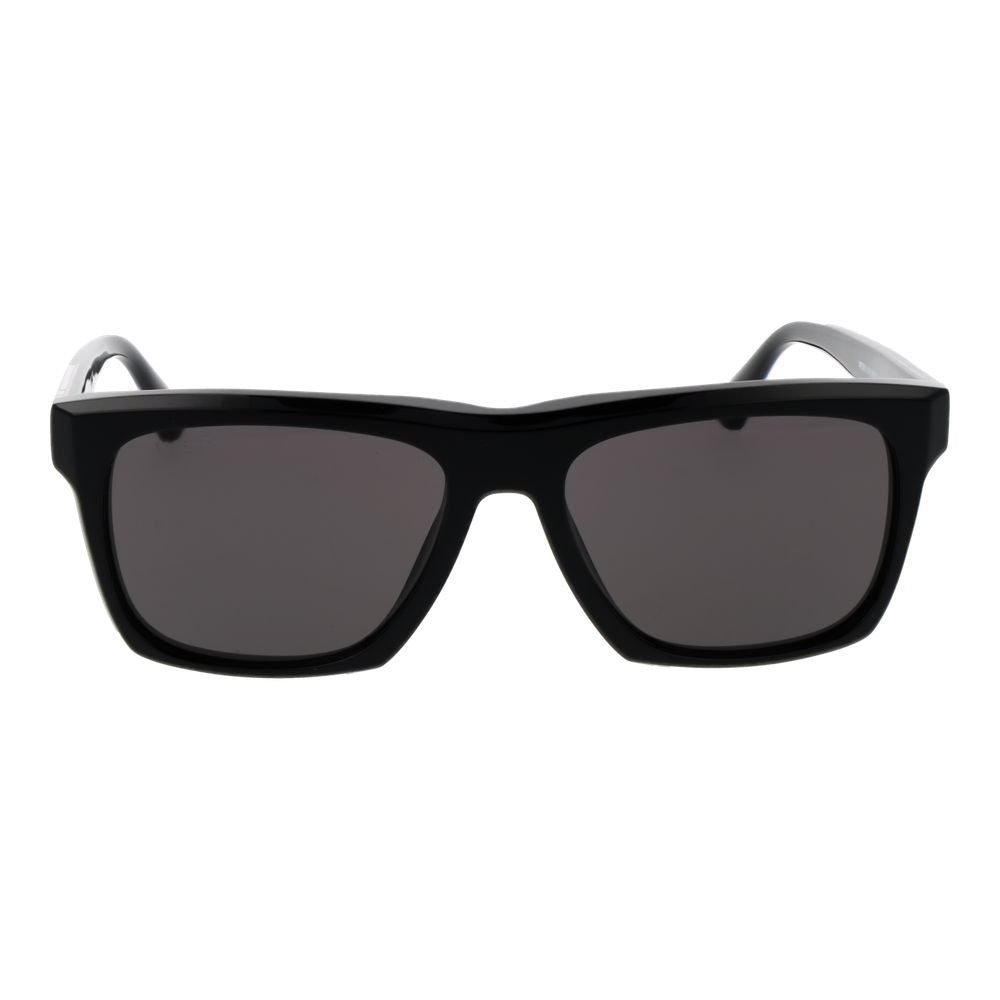 Web Black Acetate Sunglasses – Rectangle Frame with Grey Lenses