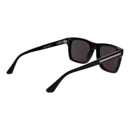 Web Black Acetate Sunglasses – Rectangle Frame with Grey Lenses