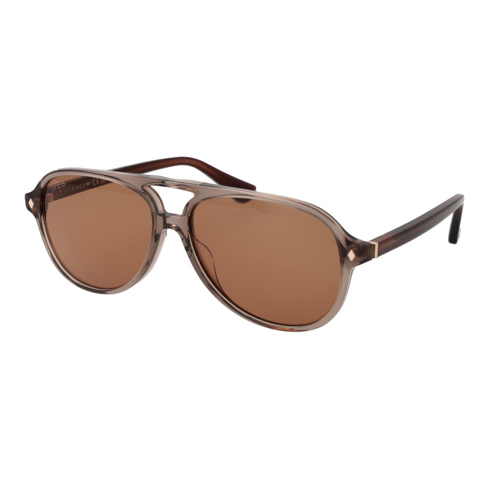 Web Brown Acetate Sunglasses – Aviator Style with Brown Lenses