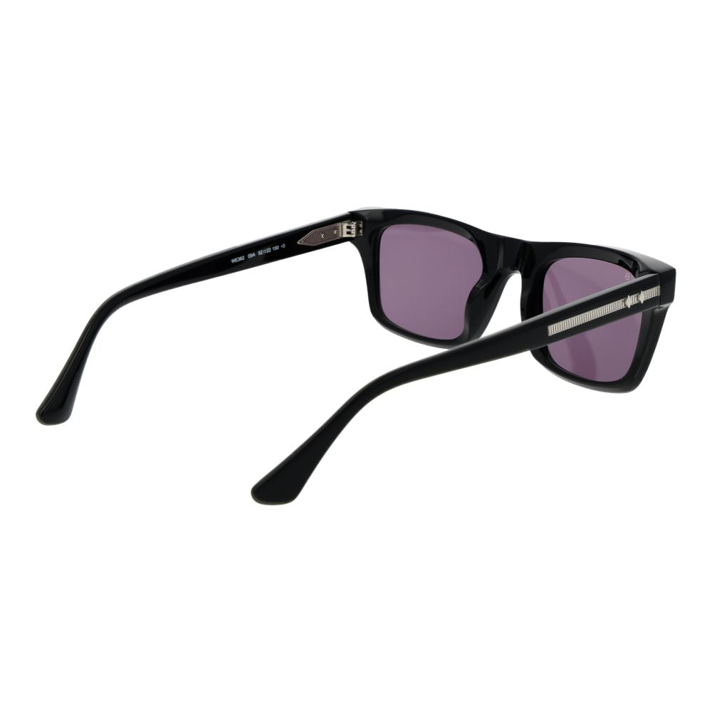 Web Black Acetate Sunglasses – Stylish Rectangle Frame with Grey Lenses