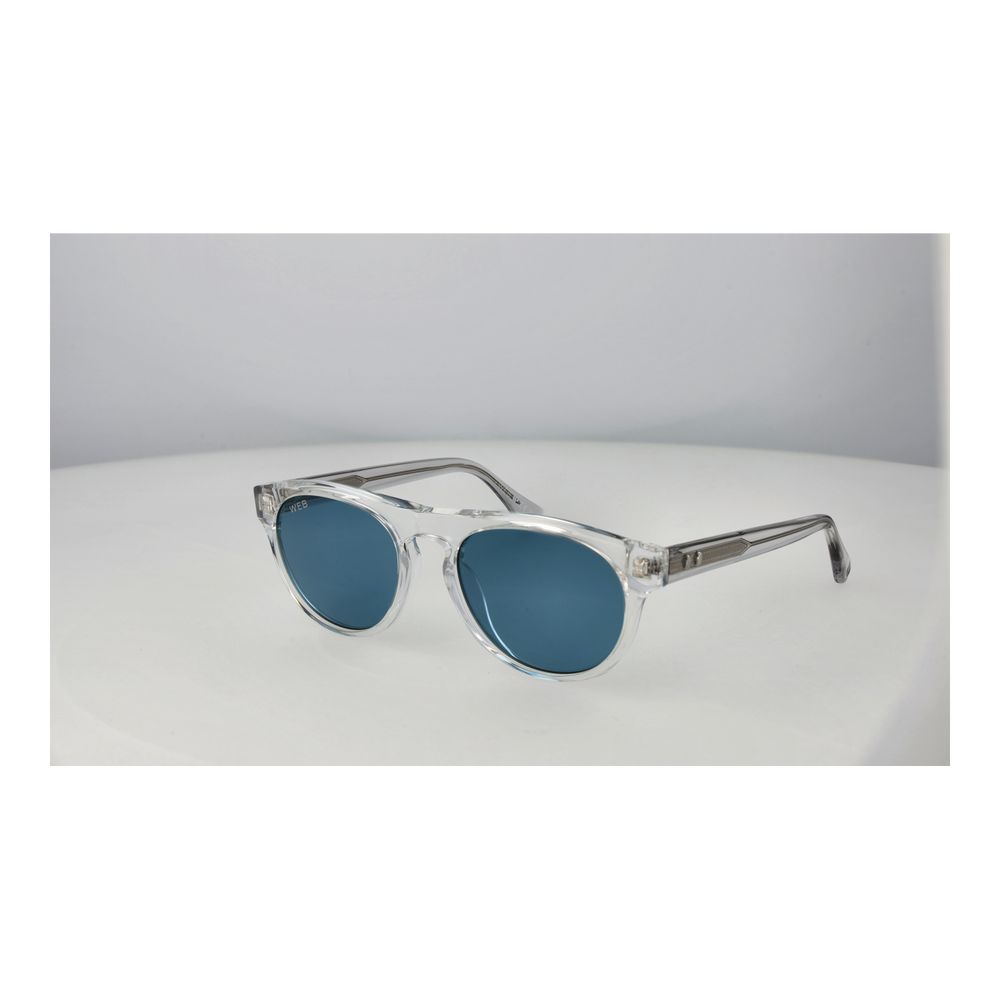 Web Transparent Acetate Sunglasses – Panto Frame, Blue Lenses