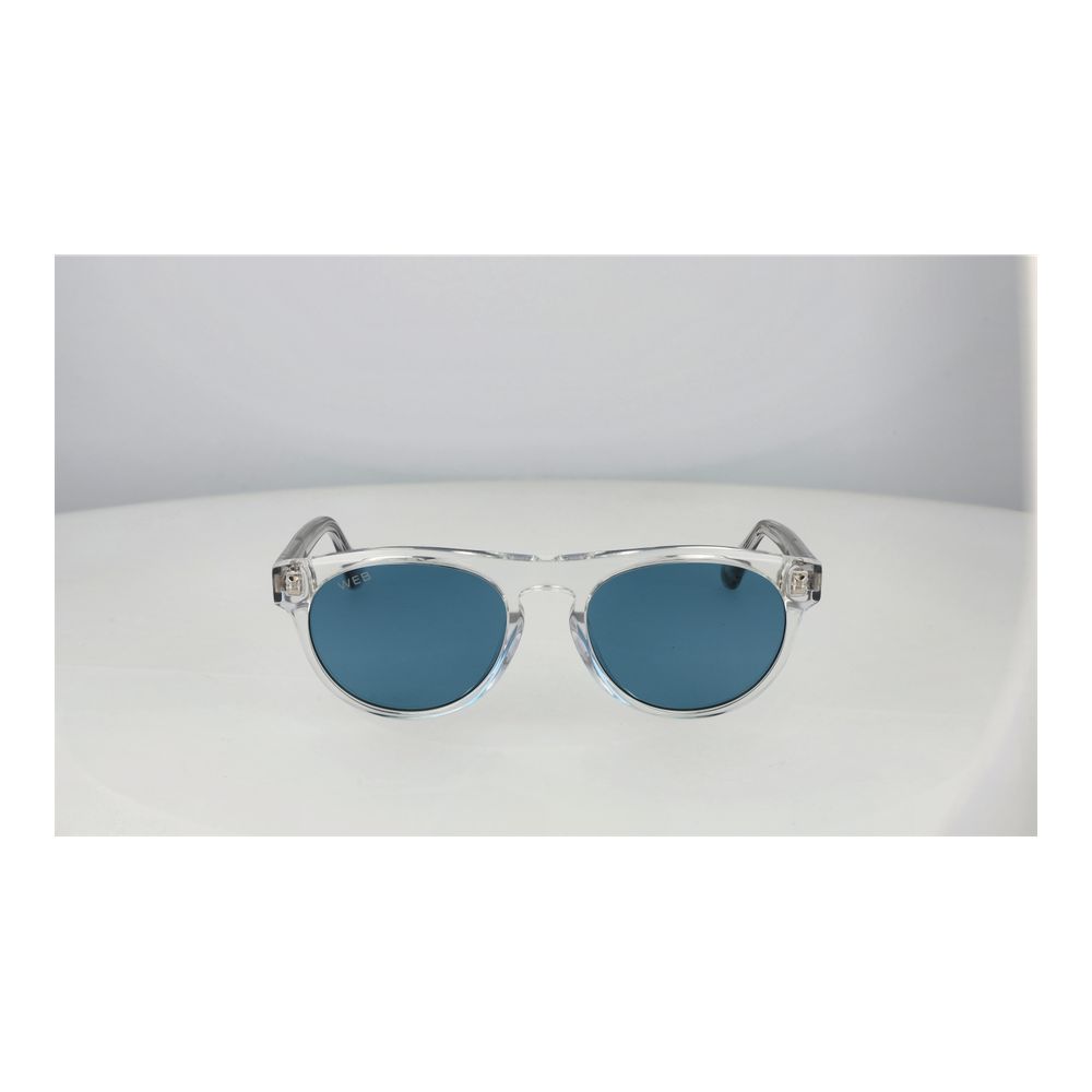 Web Transparent Acetate Sunglasses – Panto Frame, Blue Lenses