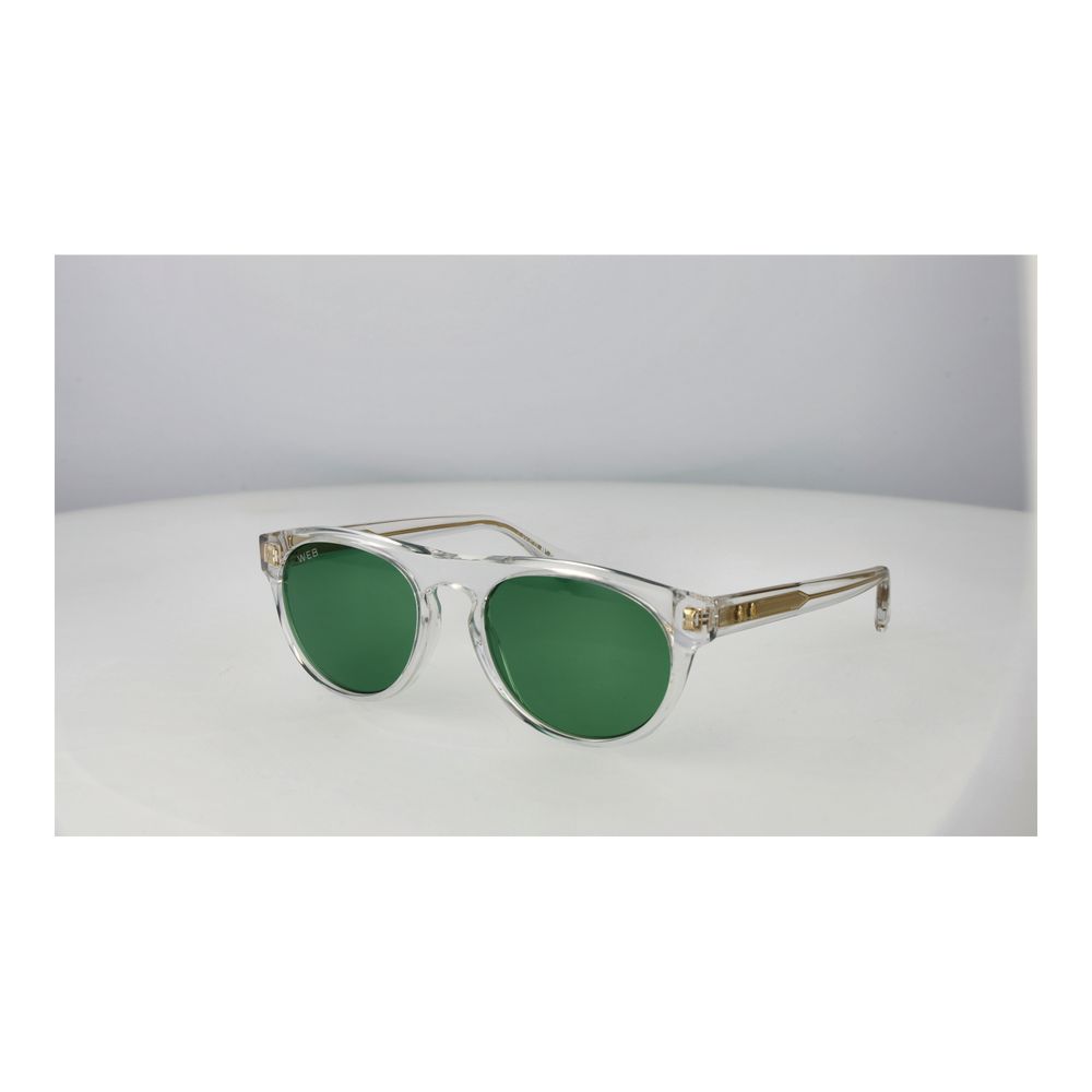 Web Transparent Acetate Sunglasses – Green Lenses, Panto Style