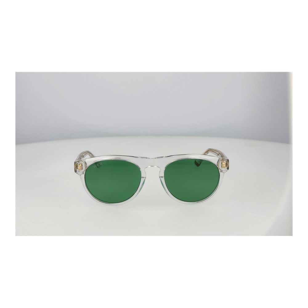 Web Transparent Acetate Sunglasses – Green Lenses, Panto Style
