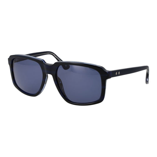Web Blue Acetate Sunglasses – Stylish Square Frame with Blue Lenses