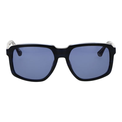 Web Blue Acetate Sunglasses – Stylish Square Frame with Blue Lenses