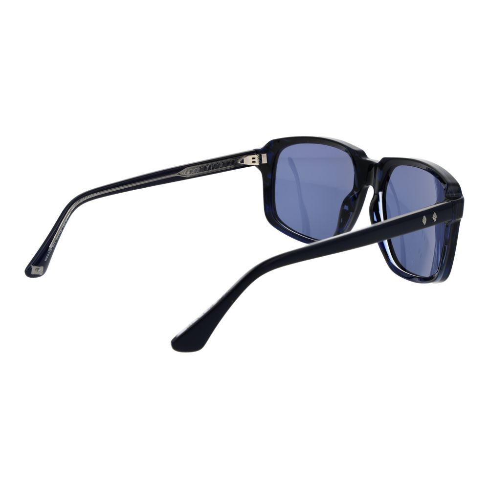 Web Blue Acetate Sunglasses – Stylish Square Frame with Blue Lenses