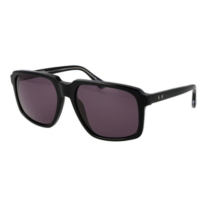 Web Black Acetate Sunglasses – Square Frame with Grey Lenses