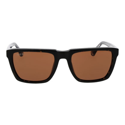Web Black Men’s Sunglasses – Square Frame, Brown Lenses