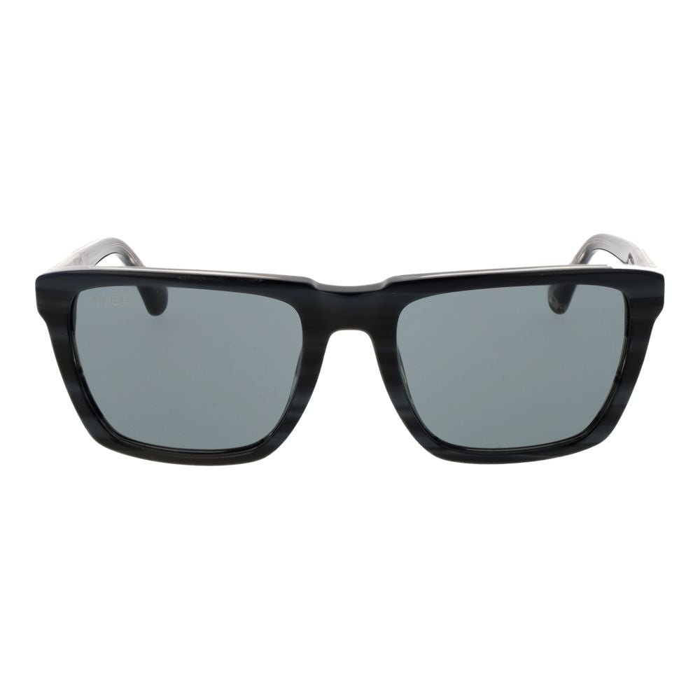 Web Gray Acetate Sunglasses – Square Full-Rim Frame in Grey
