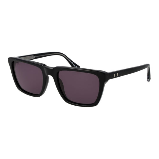 Web Black Acetate Sunglasses – Stylish Square Frame with Purple Lenses