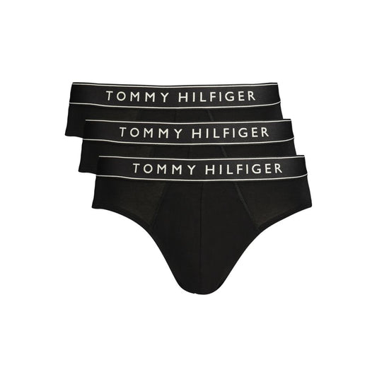 Tommy Hilfiger Black Cotton Men's 3 Pack Briefs Underwear