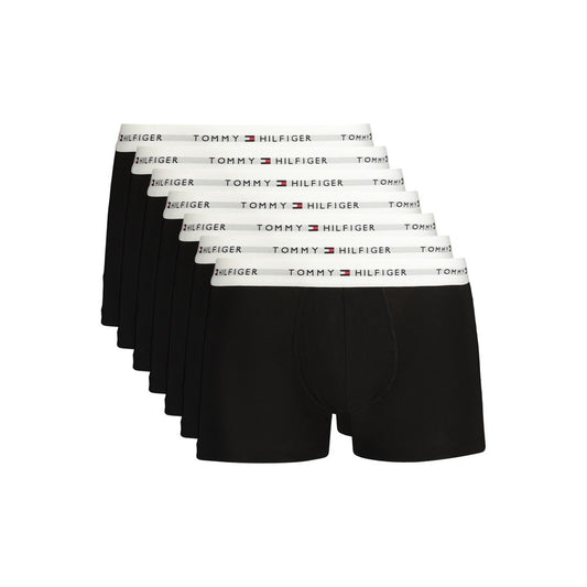 Tommy Hilfiger Black Cotton Men's 7 Pack Boxers Underwear