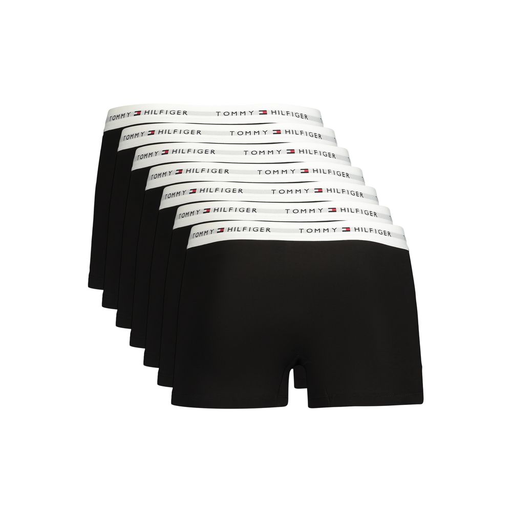 Tommy Hilfiger Black Cotton Men's 7 Pack Boxers Underwear