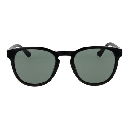 Police Men's Sunglasses – Black Full-Rim Frame, Green Lenses