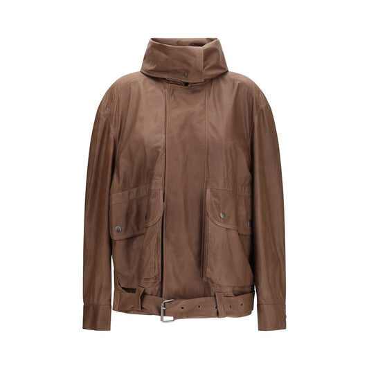 Calvin Klein Isa Brown Leather Jacket