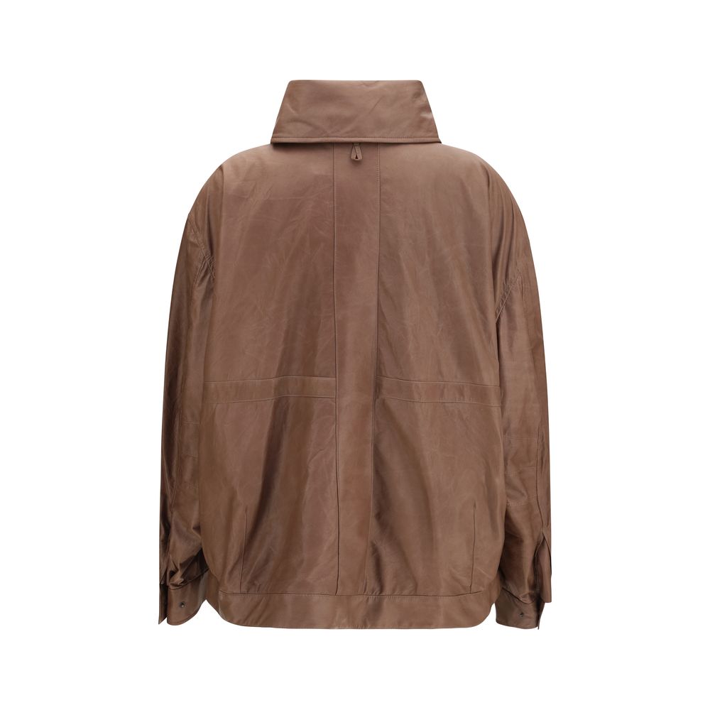 Calvin Klein Isa Brown Leather Jacket