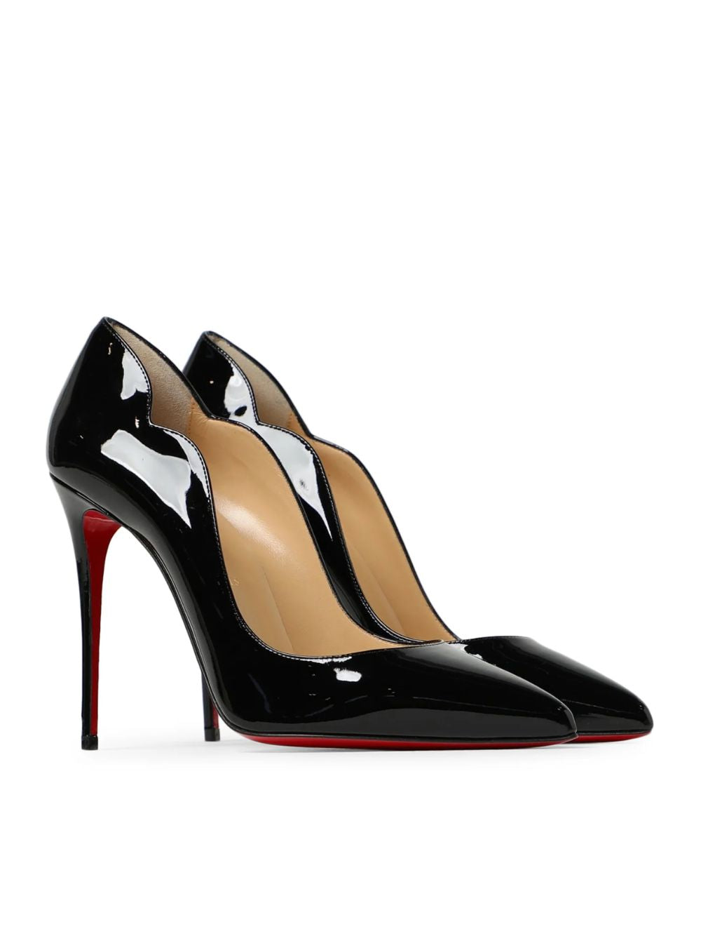Christian Louboutin Hot Chick 100 Pumps in Black Patent Leather – 100mm Stiletto Heels