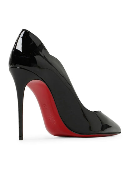 Christian Louboutin Hot Chick 100 Pumps in Black Patent Leather – 100mm Stiletto Heels